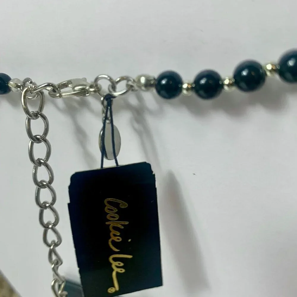 Cookie Lee Crystal Acrylic Bead Necklace NWT